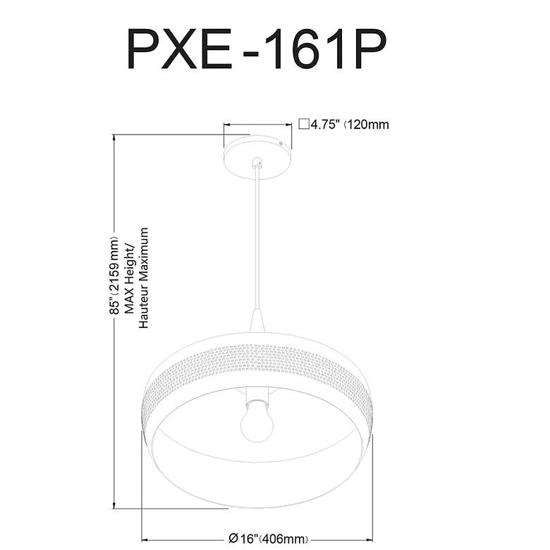 Image 5 Dainolite Pixie 16" Wide Modern Aged Brass Dome Pendant more views