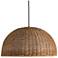 Dainolite Pourel 23 3/4" Wide Matte Black and Seagrass Pendant Light