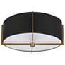3_Dainolite Preston 15" Wide Aged Brass Black Drum Ceiling Light