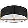 Dainolite Preston 15" Wide Aged Brass Black Drum Ceiling Light
