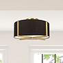 2_Dainolite Preston 15" Wide Aged Brass Black Drum Ceiling Light