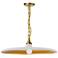 Dainolite Quentin 24" Wide Aged Brass Matte White Dish Pendant Light