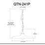 3_Dainolite Quentin 24" Wide Aged Brass Matte White Dish Pendant Light more views