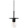 1_Dainolite Roswell 8" Wide Medium Matte Black Pendant