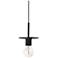 Dainolite Roswell 8" Wide Medium Matte Black Pendant