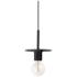 Dainolite Roswell 8" Wide Medium Matte Black Pendant