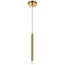 1_Dainolite Sanya 1" Wide Aged Brass LED Modern Mini Pendant