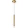 Dainolite Sanya 1" Wide Aged Brass LED Modern Mini Pendant
