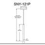 2_Dainolite Sanya 1" Wide Aged Brass LED Modern Mini Pendant more views