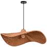 2_Dainolite Selma 40" Wide Modern Organic Natural Wicker Pendant Light