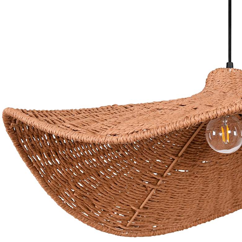 Image 2 Dainolite Selma 40" Wide Modern Organic Natural Wicker Pendant Light more views