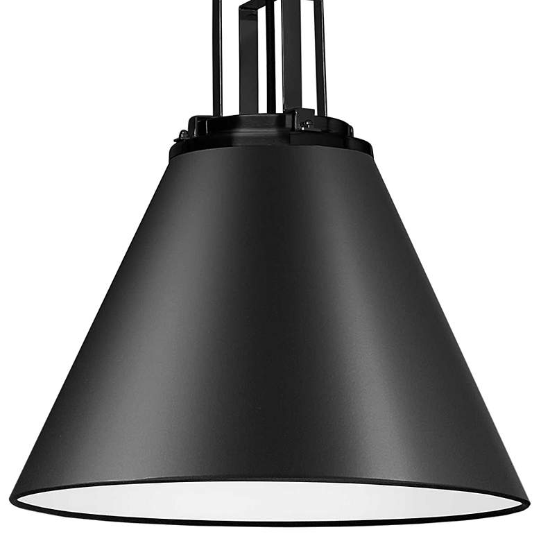 Image 3 Dainolite Sonus 14" Wide Modern Matte Black Cone Pendant Light more views