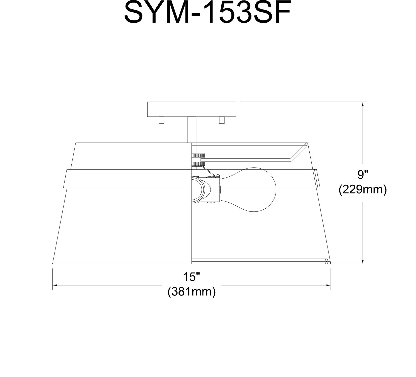 Image 3 Dainolite Symphony 15" Wide 3-Light Aged Brass Semi-Flush Mount more views