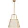 Dainolite Trapezoid 18" Wide Gold and Cream Modern Pendant