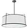 Dainolite Trapezoid 24" Wide 4-Light White Fabric Drum Pendant