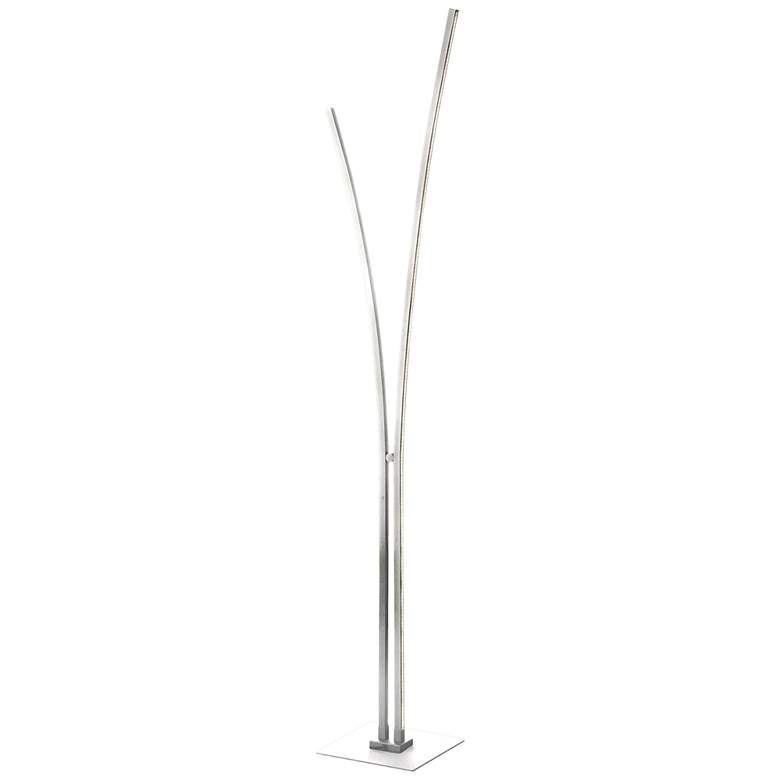 Image 1 Dainolite Vincent 65 1/4 inch Silver Metal LED Modern Floor Lamp