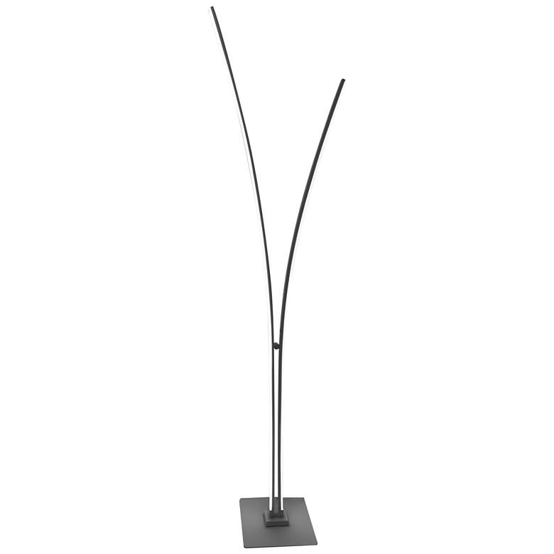 Image 2 Dainolite Vincent 66 1/4 inch Matte Black LED Modern Arc Floor Lamp