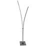 Dainolite Vincent 66 1/4" Matte Black LED Modern Arc Floor Lamp