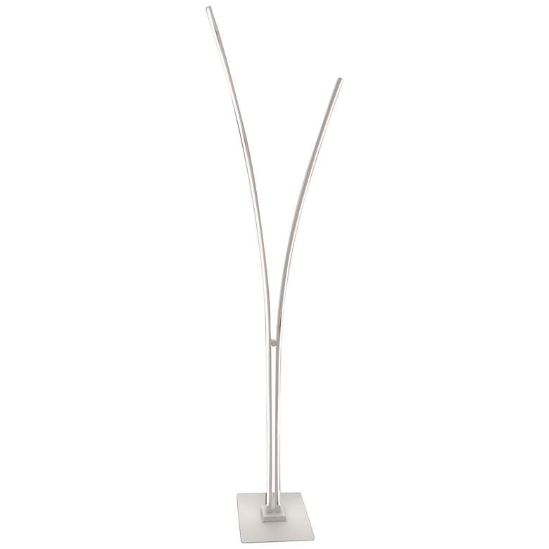 Image 1 Dainolite Vincent 66 1/4 inch Matte White LED Modern Arc Floor Lamp