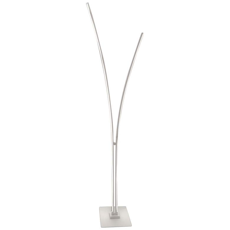 Image 1 Dainolite Vincent 66 1/4" Matte White LED Modern Arc Floor Lamp