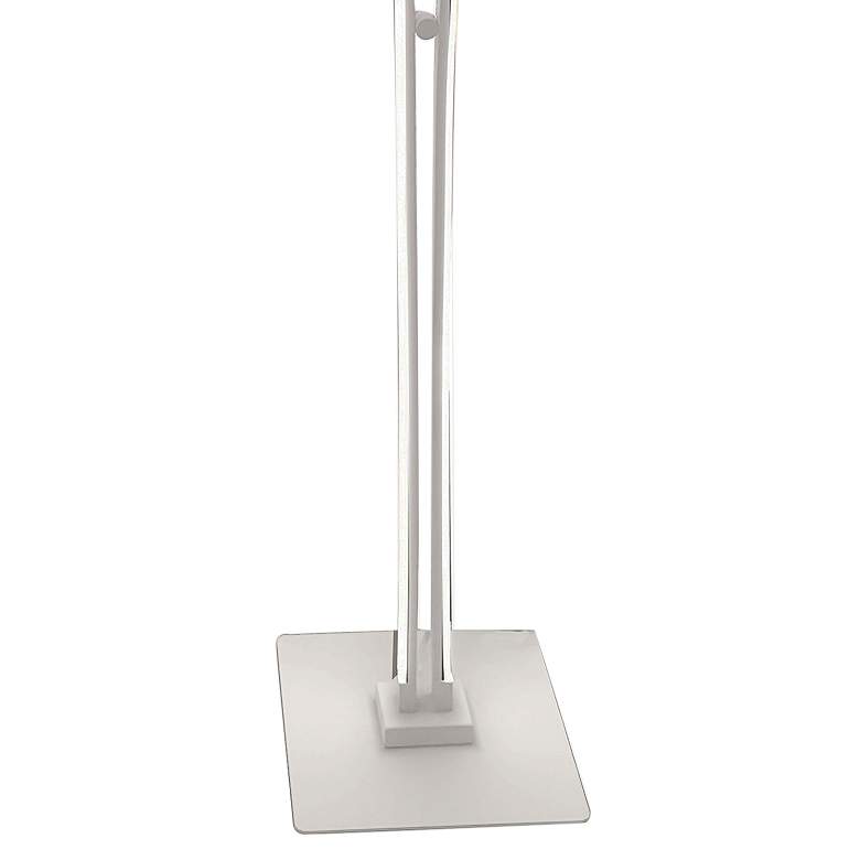 Image 3 Dainolite Vincent 66 1/4" Matte White LED Modern Arc Floor Lamp more views