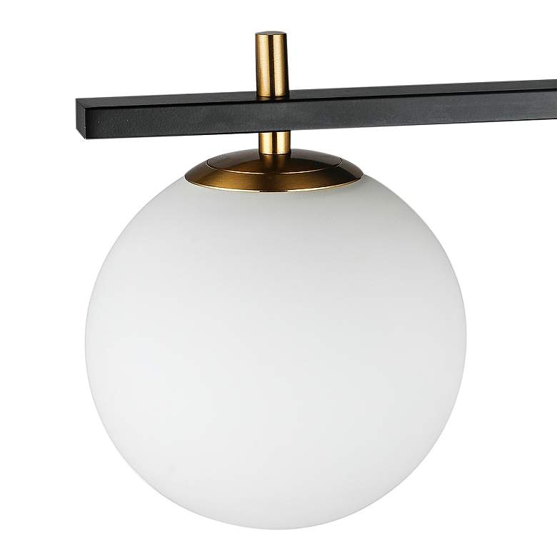 Image 2 Dainolite Vivaldi 23 3/4" Matte Black Aged Brass 3-Light Bath Light more views