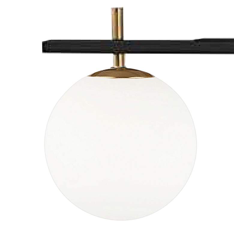 Image 2 Dainolite Vivaldi 32 1/2"W Matte Black Aged Brass 4-Light Bath Light more views