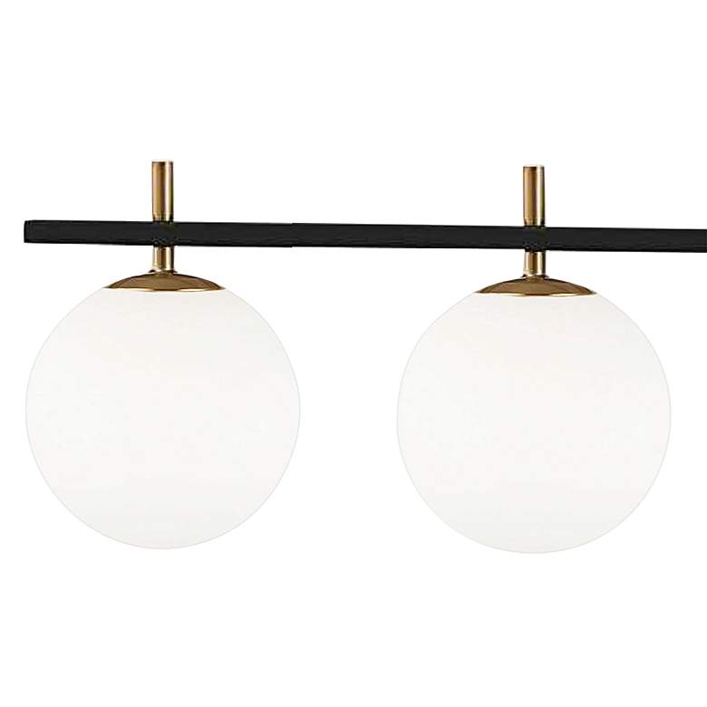 Image 2 Dainolite Vivaldi 41 1/4" Wide 5 Light Black and Brass Vanity Light more views