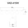 Thumbnail2 of Dainolite Vivaldi 41 1/4" Wide 5 Light Black and Brass Vanity Light more views