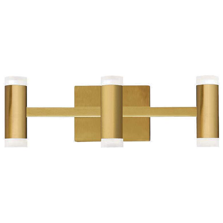 Image 1 Dainolite Wilson 19 1/2" Wide Aged Brass LED Vanity Bathroom Light