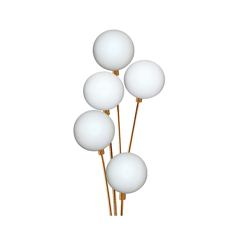 Image 2 Dainolite Zelda 70 1/2" Glass and Brass 5-Light Modern Floor Lamp more views