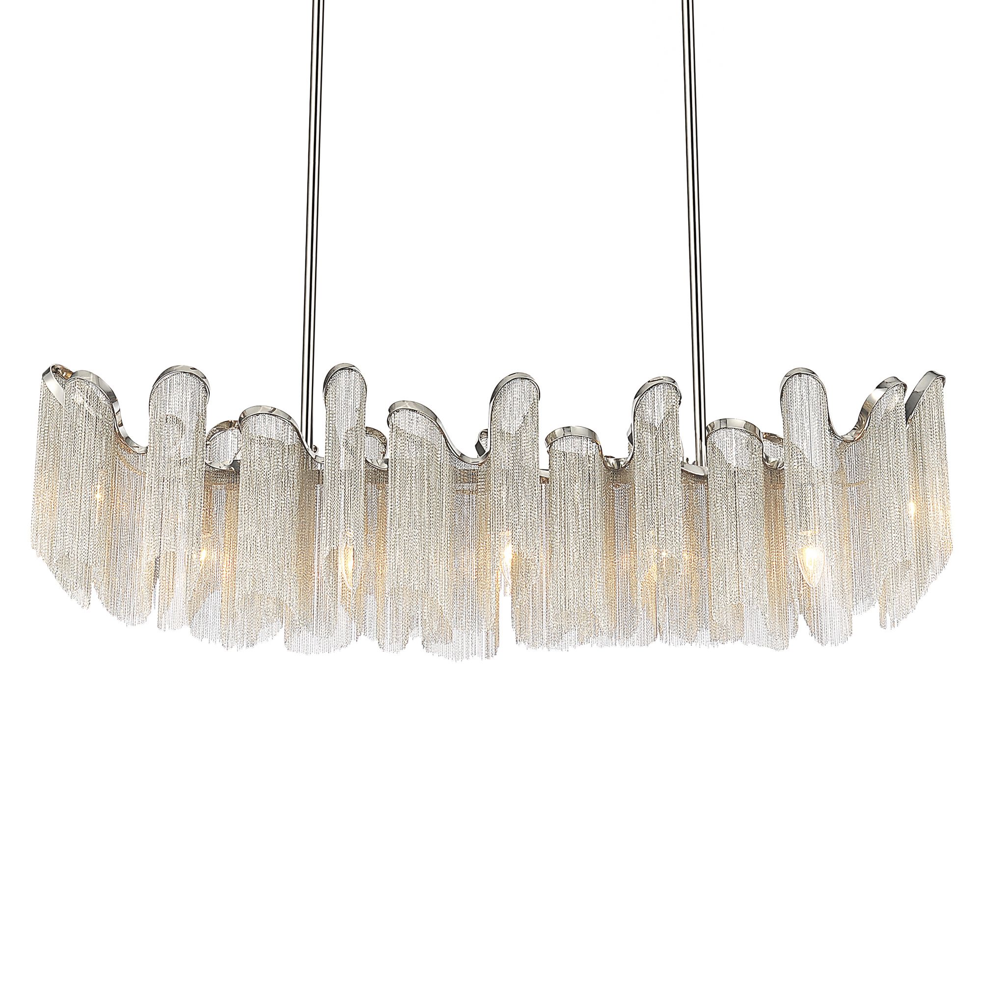 Image 2 Daisy 7 Light Down Chandelier With Chrome Finish more views
