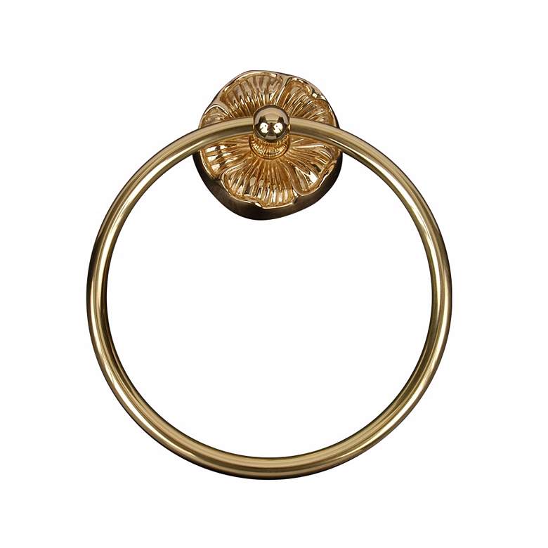 Image 1 Daisy Design Polished Brass Towel Ring