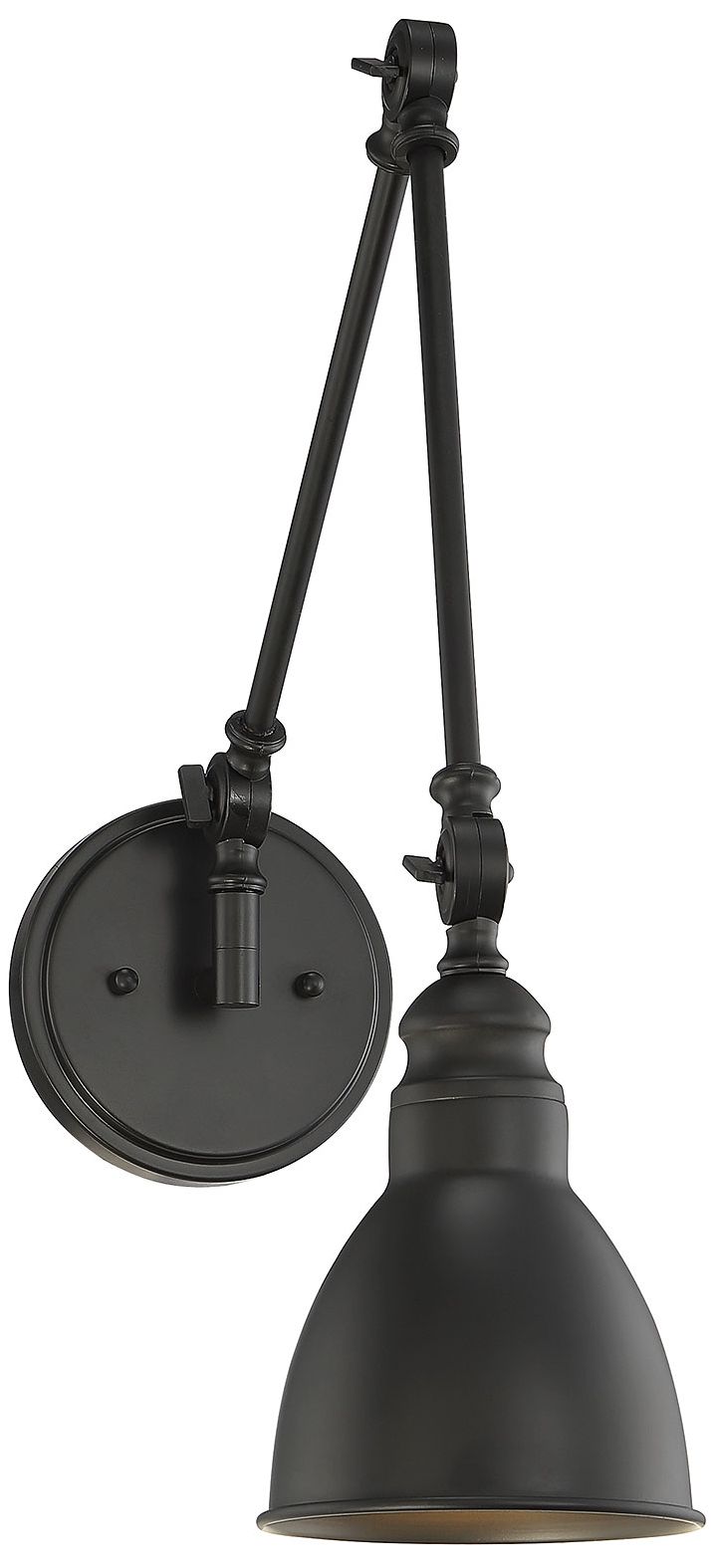 Image 2 Dakota 1-Light Adjustable Wall Sconce in Matte Black