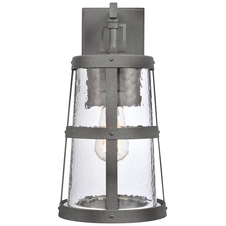 Image 1 Dakota 14" High 1-Light Outdoor Sconce - Distressed Zinc