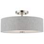 2_Dakota 15" Wide Brushed Nickel Drum Ceiling Light