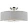 Dakota 15" Wide Brushed Nickel Drum Ceiling Light