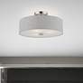 1_Dakota 15" Wide Brushed Nickel Drum Ceiling Light