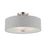 3_Dakota 15" Wide Brushed Nickel Drum Ceiling Light more views