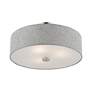 4_Dakota 15" Wide Brushed Nickel Drum Ceiling Light more views