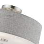 6_Dakota 15" Wide Brushed Nickel Drum Ceiling Light more views