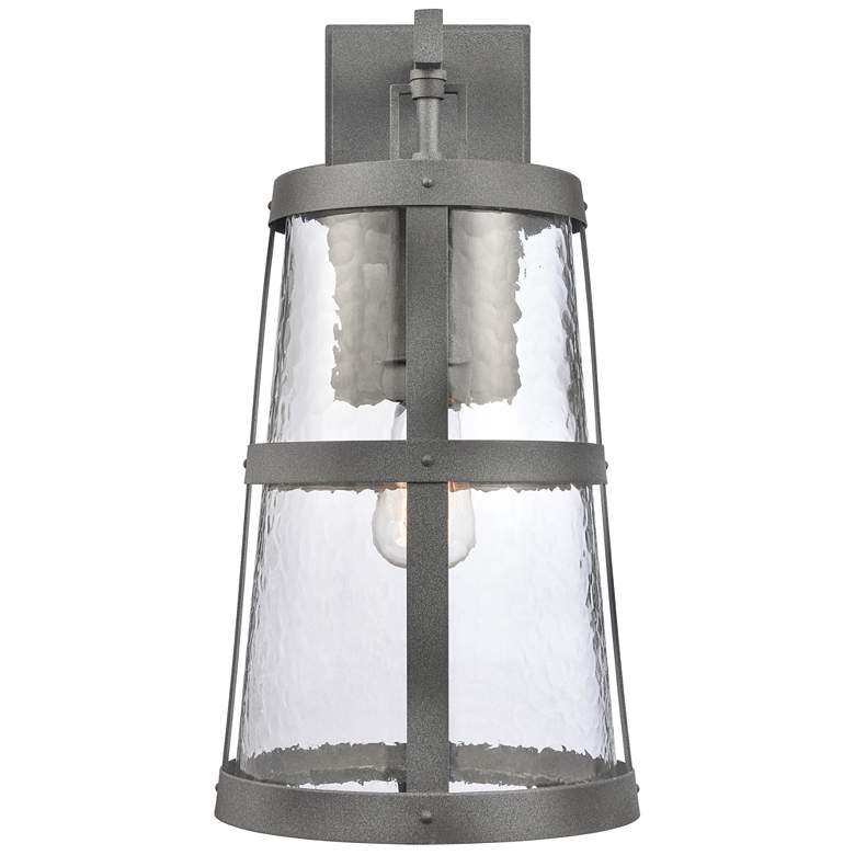 Image 1 Dakota 18 inch High 1-Light Outdoor Sconce - Distressed Zinc