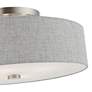 7_Dakota 18" Wide Brushed Nickel Ceiling Light more views