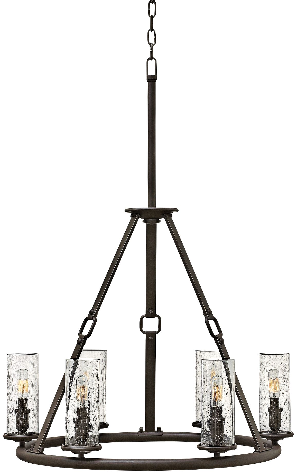 Dakota 26 1/2" Wide Oil-Rubbed Bronze Wagon Wheel Chandelier