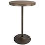 1_Dakota 27"W Brown Antique Adjustable Round Bar/Dinette Table