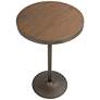5_Dakota 27"W Brown Antique Adjustable Round Bar/Dinette Table more views