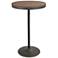 Dakota 27"W Brown Gray Adjustable Round Bar/Dinette Table