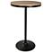 Dakota 27"W Natural Black Adjustable Round Bar/Dinette Table