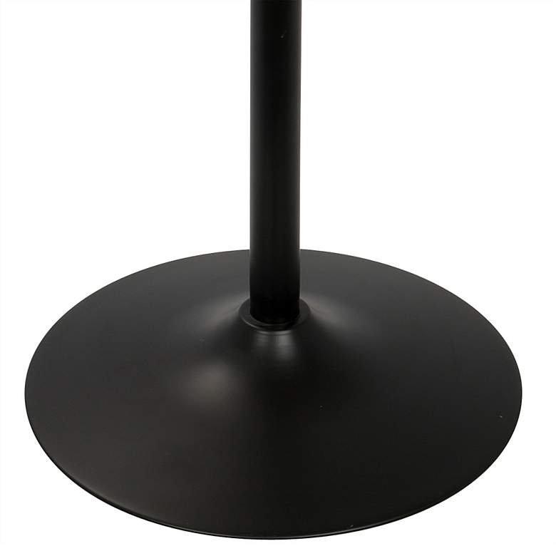 Image 5 Dakota 27"W Natural Black Adjustable Round Bar/Dinette Table more views