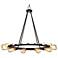 Dakota 28" Wide Bronze 15-Light Wagon Wheel Chandelier